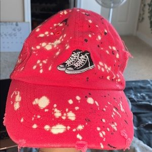 red bleach splattered 🧢